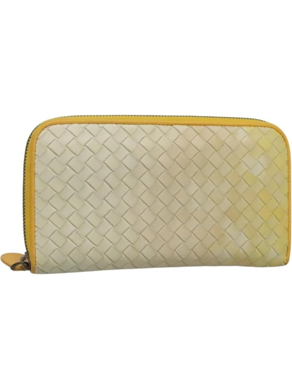 BOTTEGA VENETA INTRECCIATO Long Wallet Leather Yellow 114076